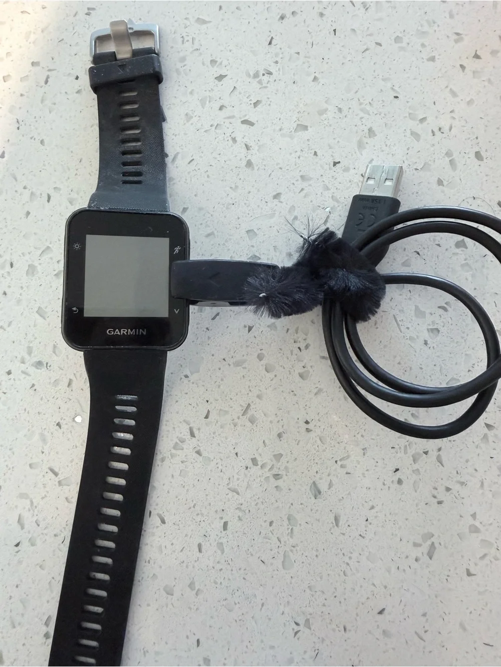 garmin black GPS Fitness Smartwatch with USB Cable